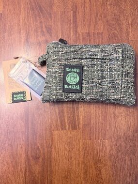 Dime Bags Padded Lined 8in Pouch Green Timber Black Beige Zip